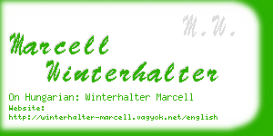 marcell winterhalter business card